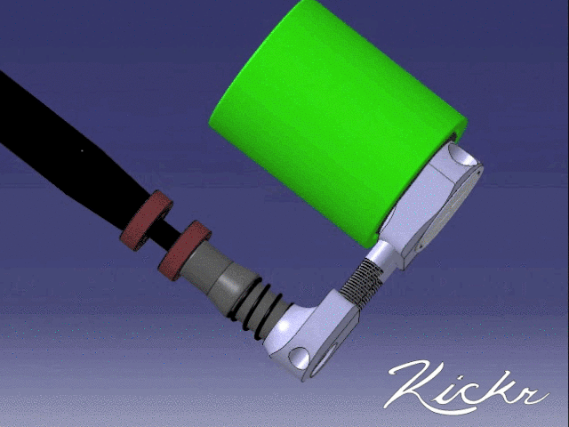 Kickr will work with a variety of wheels. The green component increases grip and durability which will be optimized during our in-house Beta testing.