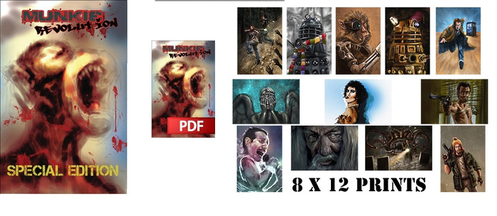 You get the deluxe 28-page comic with the PDF and the choice of two photo-prints!