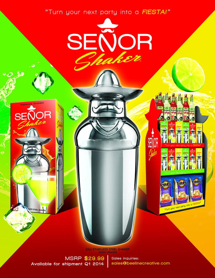 Señor Shaker An Innovative Stainless Steel Cocktail Shaker by Brandon