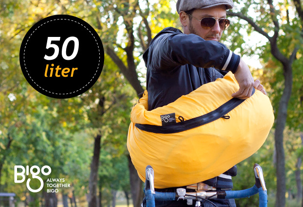 Bigo Bags have a volume of between 40-50 liters depending on the size of the bag. Another great advantage of the Bigo Bag Five big advantage is that in a single motion it is easy to access the contents of the bag.