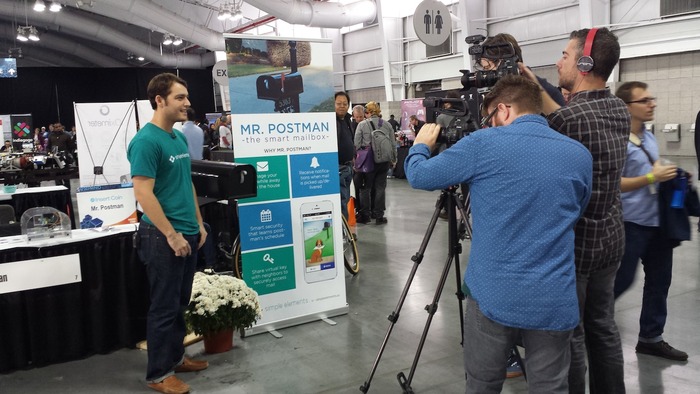 Manu being interviewed at Expand NY