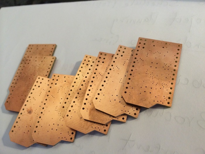 MakeSimply testing the drill holes for our board.