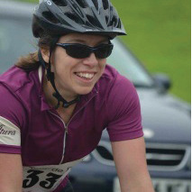 Ruth, still smiling after 70 miles