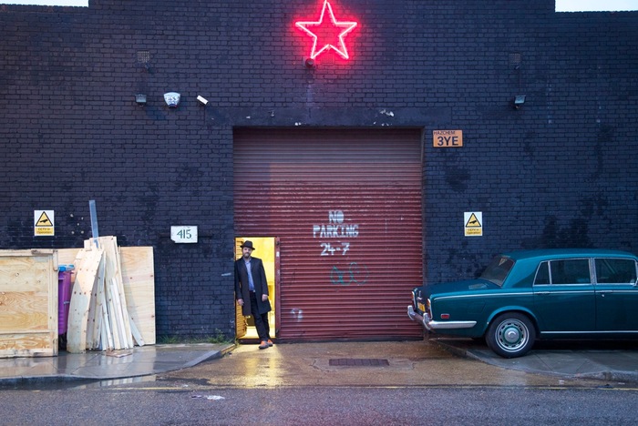 Gavin Turk outside his London Studio