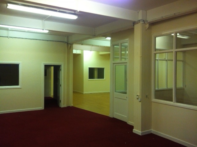 Day 1 - part of the hot-desking and venue space before we started work