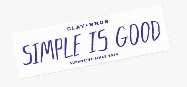 Clay + Bros. "Simple Is Good" Bumper Sticker