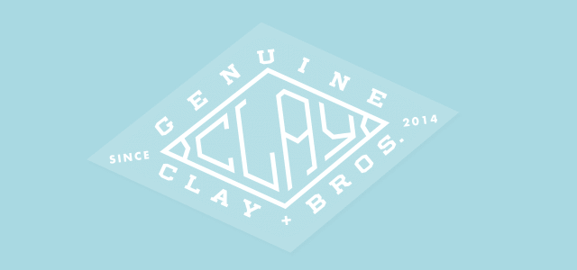 Clay + Bros. Clear Die-Cut Logo Sticker