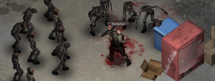 A zombie mob in action!