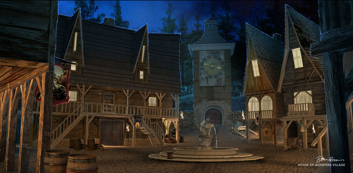 The Village! Artwork by Dawn Brown.