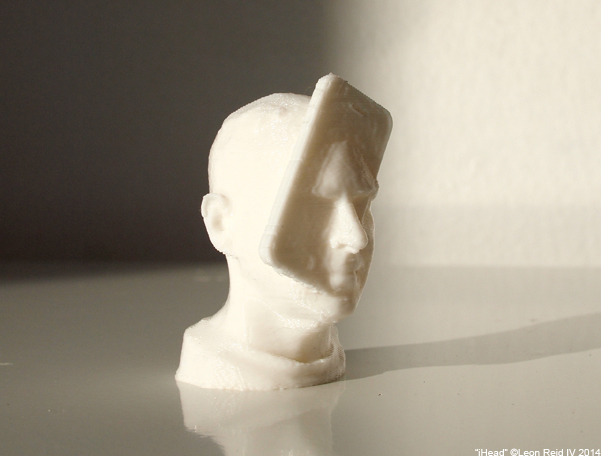 $30 or more: "iHead" Leon Reid IV 2014. 3D printed sculpture