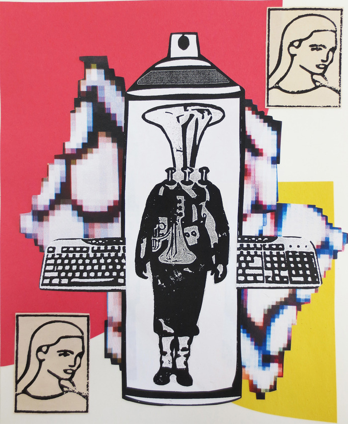 $400 or more: Collage, "Common Ground" 2013 Ryan Seslow.