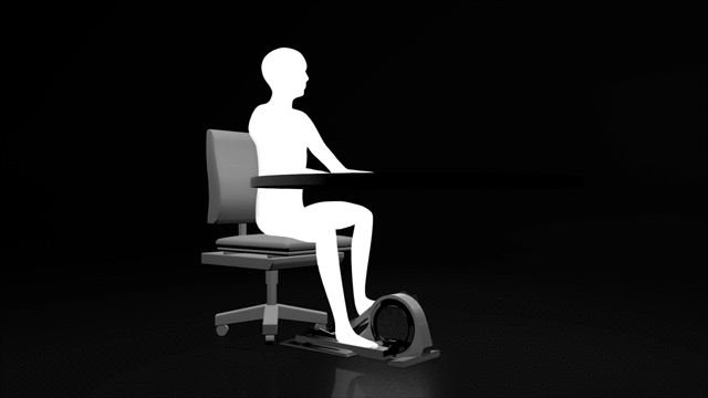 Your knees won't hit your desk when you use Cubii, preventing any distraction from work