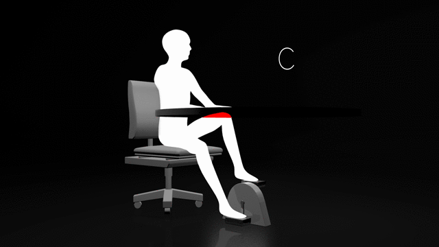 Conventional pedal exercise machines have not been designed for under-desk use, resulting in numerous distractions