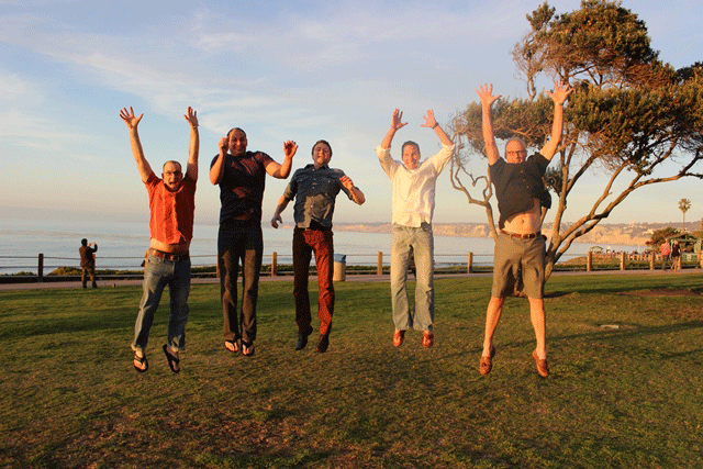"Ninja" Matt, "Hopping" Fernando, "Two-Step" Eric, "Spring-loaded" Nick & "Raise the Roof" Russ