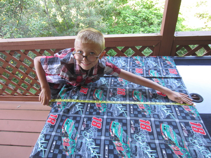 Michael Measuring For A Pillowcase