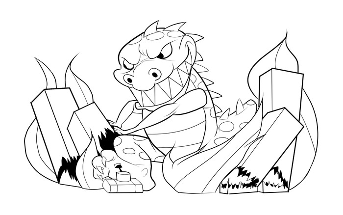 Rampage Coloring Page