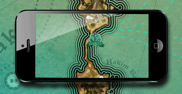 You'll notice that we take into account the physical size of the screen in order to display the map as if you were looking through it.