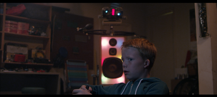 Ben realizes the robot is sneaking up on him