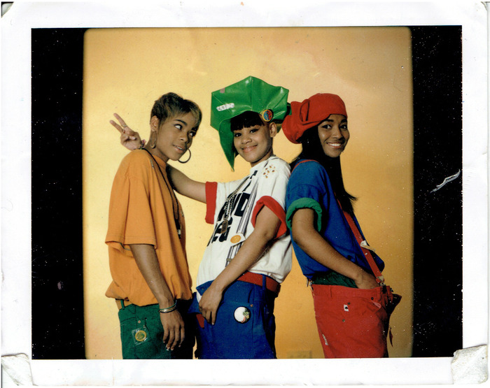 "This is the first album, when we were extra animated. Lisa wore that hat a lot. We look like crayola crayons! Someone could hang out with us in the wilderness cause there was no telling what we had in those pockets. You name it, we had it!"