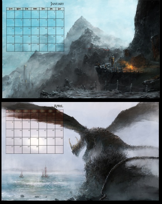 Shadowgate Calendar