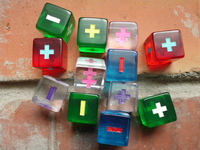 Fudge Dice - Translucent Colorful Fudge Dice