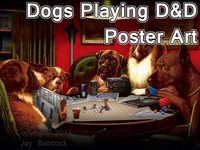 Dogs Playing D&D - Full Color Poster