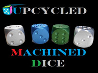 UPCYCLED MACHINED DICE: Machined Metal Gaming Dice