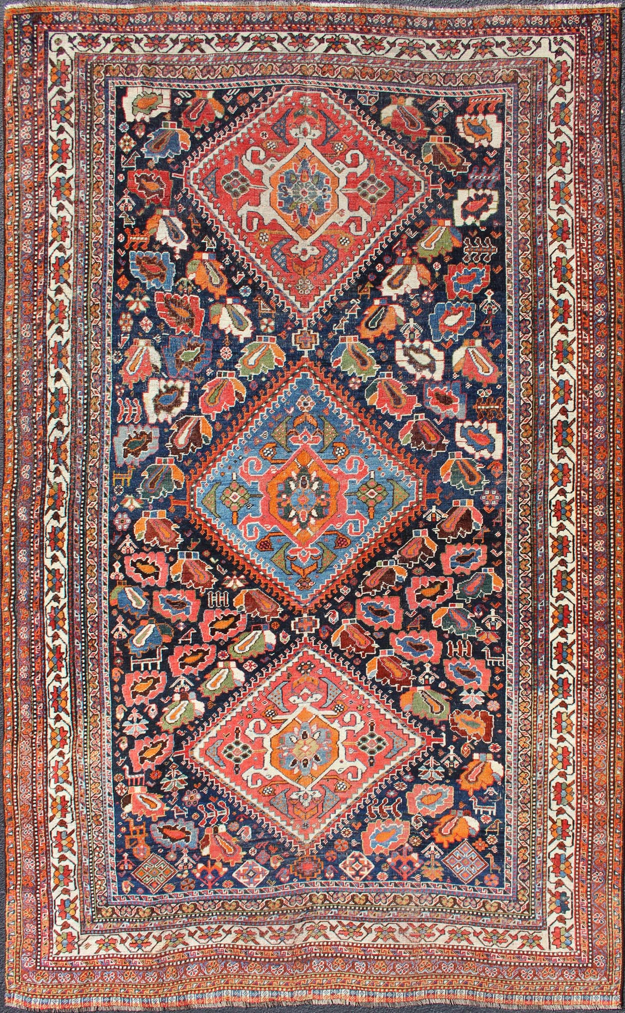 Antique Qashqai Rug - EMA-7589 | Qashqai - 5