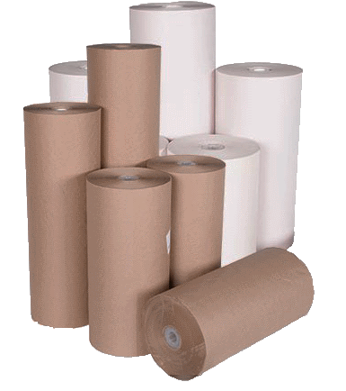 Kraft and newsprint paper rolls