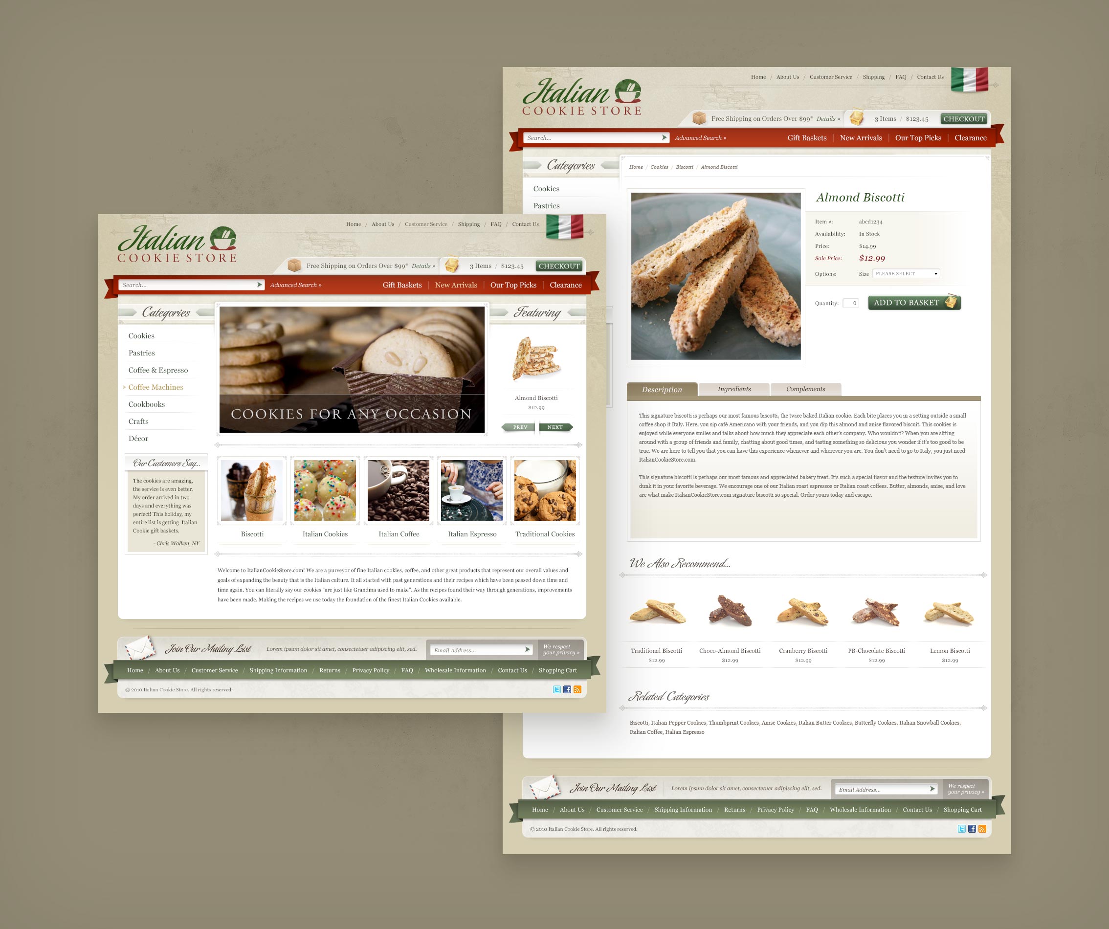 Italian Cookie Store Design