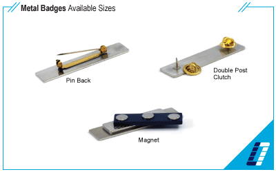 Metal badge fasteners 2