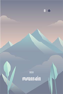 The Mountain - Negative Love Lenormand Cards to Get in a Lenormand Reading