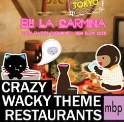  Crazy Wacky Theme Restaurants Tokyo book by La Carmina, cute Japanese maid cosplay cafes