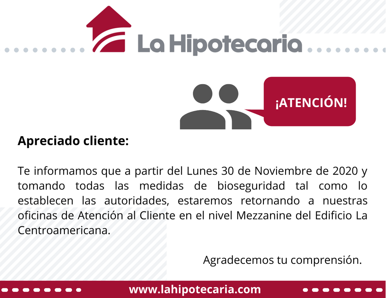 Ubicación de oficinas de Atención