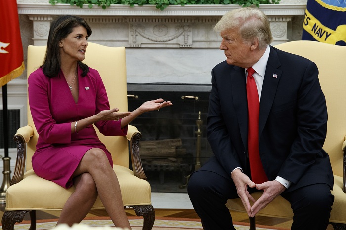 Nikki Haley y Donald Trump. Foto: AP