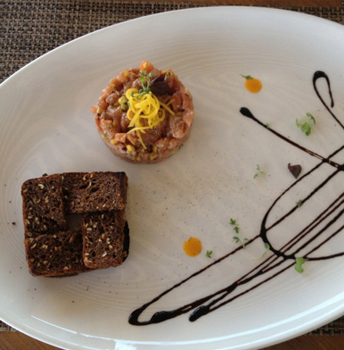 Mansarda: modern dining with a historic vista in St Petersburg
