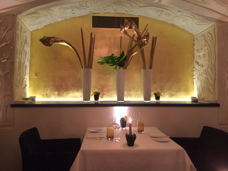 golden dining room