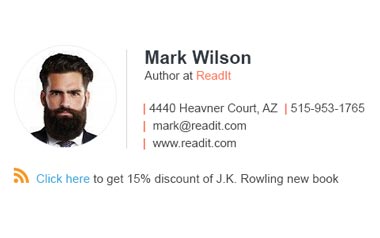 Email signature for Author Email signature for Author