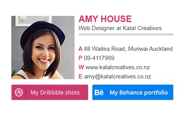 Email signature for Web Designer Email signature for Web Designer