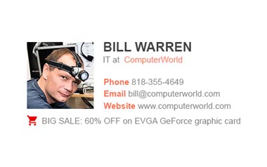 Email signature for IT Email signature for IT