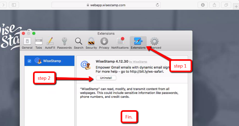 Coupon drop down uninstall safari