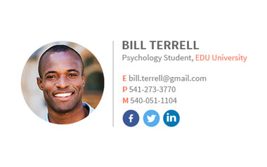 Email signature for Student Email signature for Student