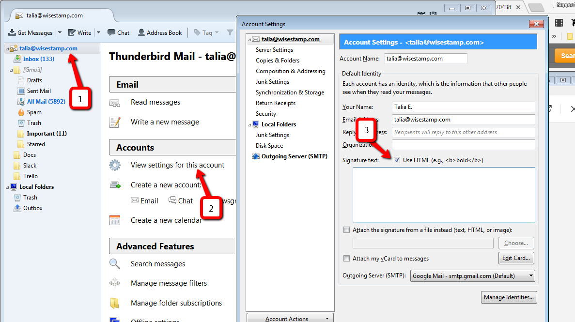 How to add a Signature to Thunderbird Editor