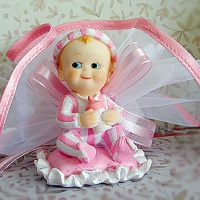 Porcelain baby  in pajamas