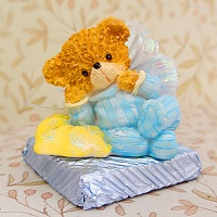 Plain chocolate with teddy bear