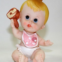 Pink baby shower doll