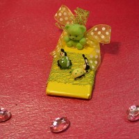 Oblong Chocolate with Ladybug and Teddy Bear D�cor