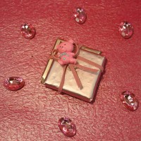 Double Square Chocolate with Teddy Bear D�cor