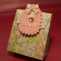 Floral Pouch with Baby Bib