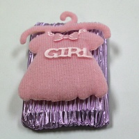 Oblong chocolate, dress on top, many colors, $2.50